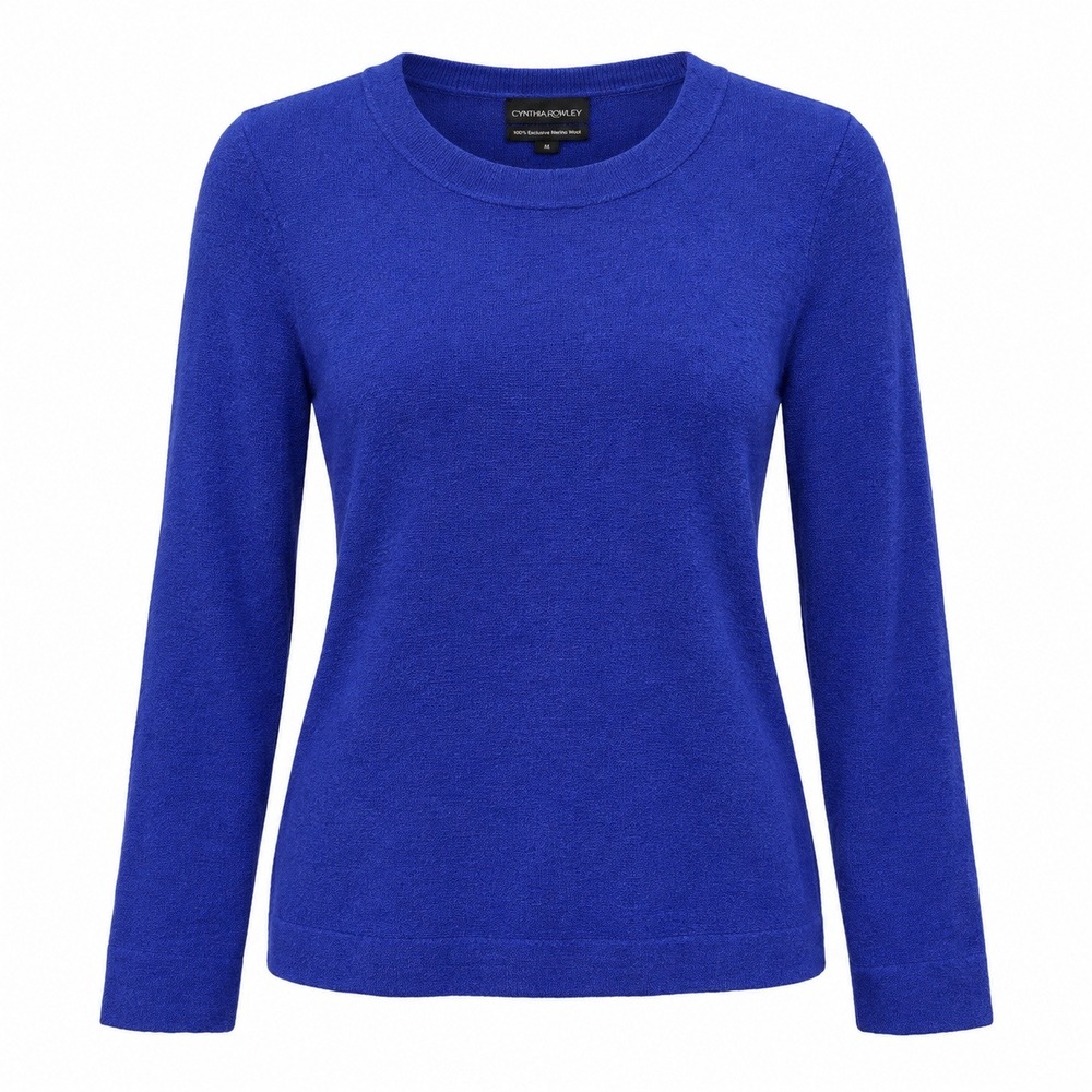 Cynthia Rowley Quiet Luxury Merino Wool Sweater Women Large Minimalist Preppy